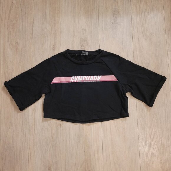 GYMSHARK | Cropped Sweatshirt Cotton T-Shirt | Sz. M - Picture 1 of 8